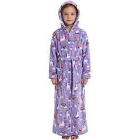 YUPING Girls Bathrobes Kids Long Hooded Robe Boys Girl Robes Plush Pajamas Sleepwear in Saudi Arabia