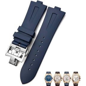 Rubber Silicone WatchBand 25mm * 8mm Fit for Vacheron Constantin Overseas Watch Band Black Blue Waterproof Strap in Saudi Arabia