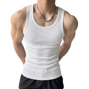 Mens Tank Tops Stringer Vest Sleeveless Gym Workout Bodybuilding Fitness Muscle Summer T Shirts in Saudi Arabia