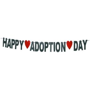 Happy Adoption Day Banner - Gotcha Day Decorations,Adop Celebration Party Props, Pet party, We are Family Party Sign in Kuwait