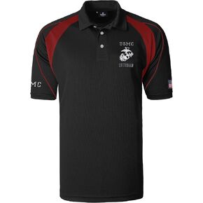 Malham USA Official USMC Veteran Polo Shirt for Men - Licensed Marine Corps Apparel, High-Performance in Saudi Arabia
