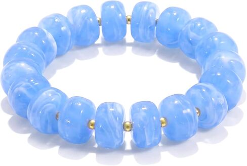 Colourful Chunky Beaded Bracelets for Women,Acrylic Bead Statement Summer Beach Bracelet, Cute Boho Y2K Choker Bracelets Gift Jewelry for Women in Saudi Arabia