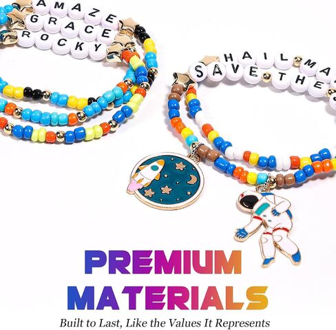 AICase لمشروع Hail Mary Merch Rocky Gifts مستوحاة من الأساور 5 قطع قابلة للتكديس ومطاطة مطرزة أساور الصداقة زي قميص الزي قبعة ملصق ملصق هدايا بضائع فخمة لمحبي النساء عيد ميلاد_1 in Kuwait