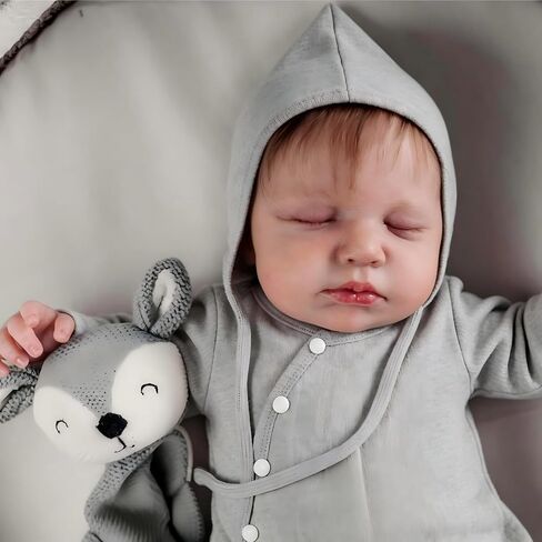 SCOM Realistic Reborn Baby Dolls - Quinbee, 20 Inch Sleeping Girl Lifelike Features with Closed Eyes and Soft Cloth Body, Real Life Newborn Doll Gift for Kids 3+ in Kuwait