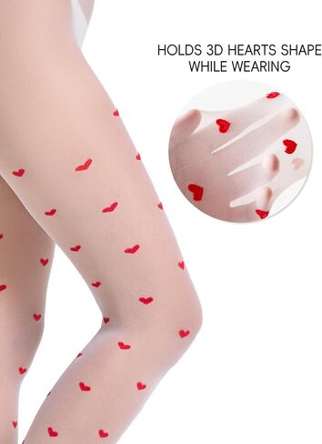 LABELLA 40D Heart Patterned Tights in Saudi Arabia