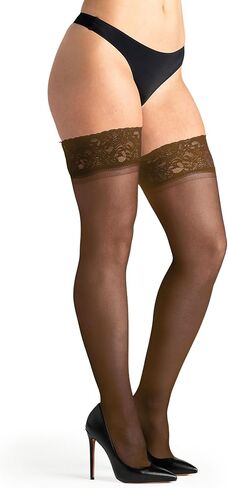 On The Go! Hosiery Women's Lace-Top Sheer Thigh High Stockings in Saudi Arabia
