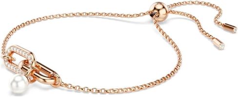 Swarovski Constella bracelet Crystal pearl, Round cut, White, Rose gold-tone plated in Kuwait