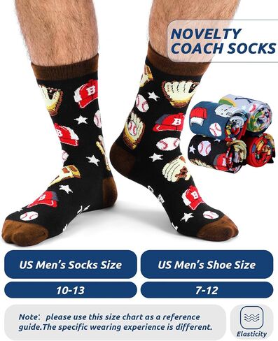 Ramede 4 Pairs Best Coach Socks for Men Casual Cotton Crew Socks Appreciation Gifts for Basketball Baseball Soccer Coaches in Kuwait