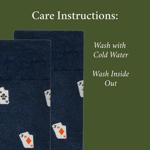 The Dealer's Favorite Socks – Casino Gifts for Men – Perfect Blackjack Gift – 1 x Pair, Size US 8-13, Navy – Funny Gambler Gifts for Poker Players, Dad, Boyfriend in Saudi Arabia