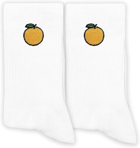 Fruit Embroidered Socks for Men&Women, Cute Fruit Socks Gift for Birthday, Christmas, Fruit Lovers Gifts in Saudi Arabia
