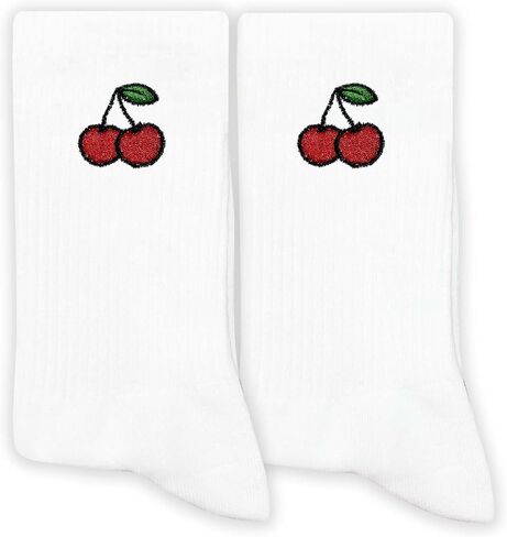 Fruit Embroidered Socks for Men&Women, Cute Fruit Socks Gift for Birthday, Christmas, Fruit Lovers Gifts in Saudi Arabia