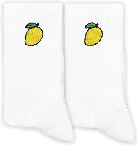Fruit Embroidered Socks for Men&Women, Cute Fruit Socks Gift for Birthday, Christmas, Fruit Lovers Gifts in Saudi Arabia