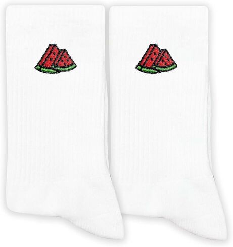 Fruit Embroidered Socks for Men&Women, Cute Fruit Socks Gift for Birthday, Christmas, Fruit Lovers Gifts in Saudi Arabia