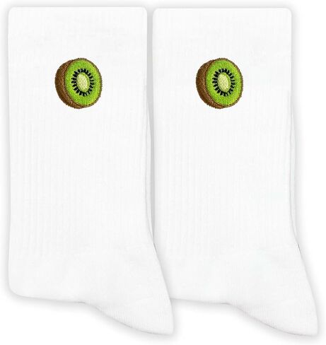 Fruit Embroidered Socks for Men&Women, Cute Fruit Socks Gift for Birthday, Christmas, Fruit Lovers Gifts in Saudi Arabia