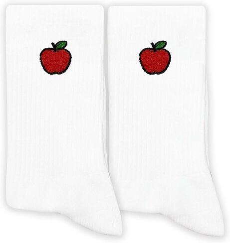 Fruit Embroidered Socks for Men&Women, Cute Fruit Socks Gift for Birthday, Christmas, Fruit Lovers Gifts in Saudi Arabia