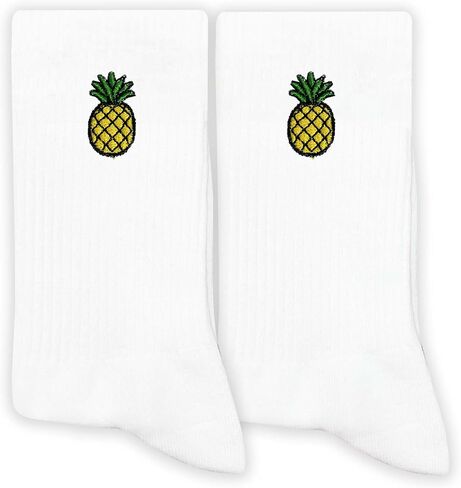 Fruit Embroidered Socks for Men&Women, Cute Fruit Socks Gift for Birthday, Christmas, Fruit Lovers Gifts in Saudi Arabia