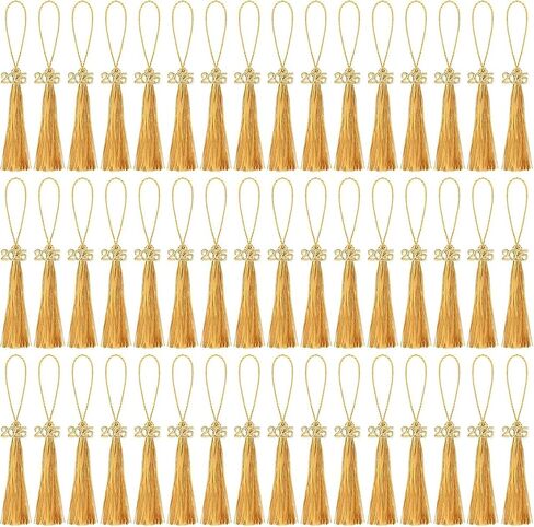 Mini Graduation Tassels, 50pcs Mini GradeTassels with 50pcs 2026 Tassel Charms for Graduation Cap Keychain Ornaments DIY Craft Bookmarks Gifts Tag Jewelry Making Project,Gold in Kuwait