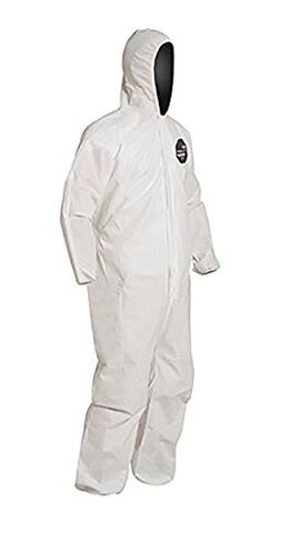 DuPont ProShield 10 PB127S Disposable Protective Coverall with Standard Fit Hood, Elastic Cuff and Ankles, White, 2X-Large (Pack of 25) (PB127SWH2X002500) in Kuwait