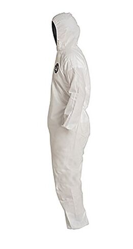 DuPont ProShield 10 PB127S Disposable Protective Coverall with Standard Fit Hood, Elastic Cuff and Ankles, White, 2X-Large (Pack of 25) (PB127SWH2X002500) in Kuwait