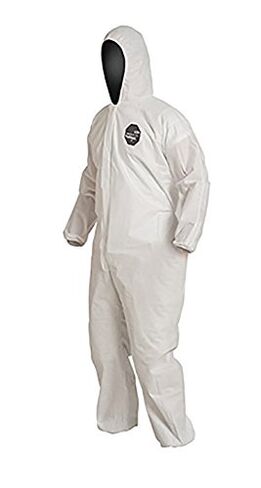 DuPont ProShield 10 PB127S Disposable Protective Coverall with Standard Fit Hood, Elastic Cuff and Ankles, White, 2X-Large (Pack of 25) (PB127SWH2X002500) in Kuwait