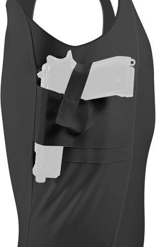 Men's Concealed Carry CCW Holster Muscle Undershirts, White or Black in Saudi Arabia