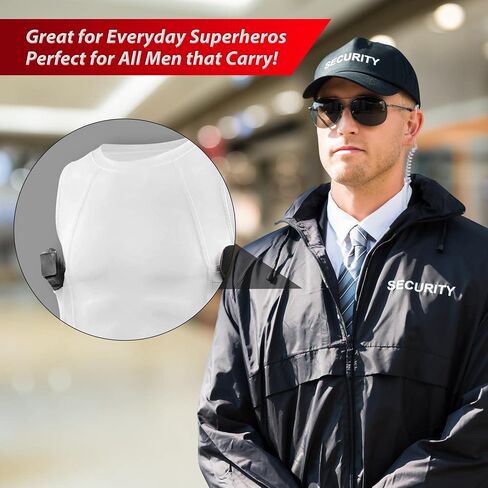 Men's Concealed Carry CCW Holster Muscle Undershirts, White or Black in Saudi Arabia