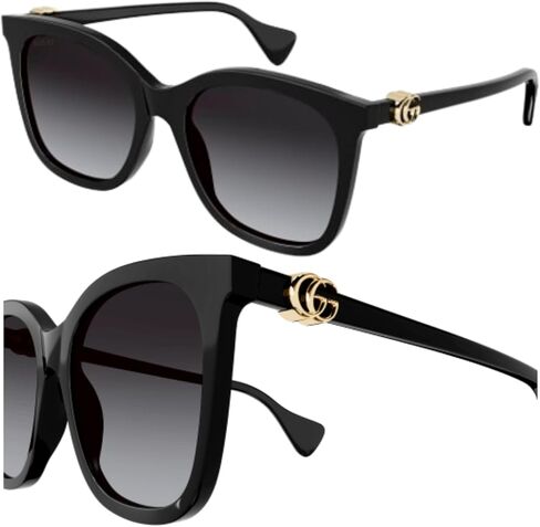 Gucci GG1071S GG Running Logo نظارات شمسية ناعمة على شكل عين القطة مع طقم نظارات فاخر in Kuwait