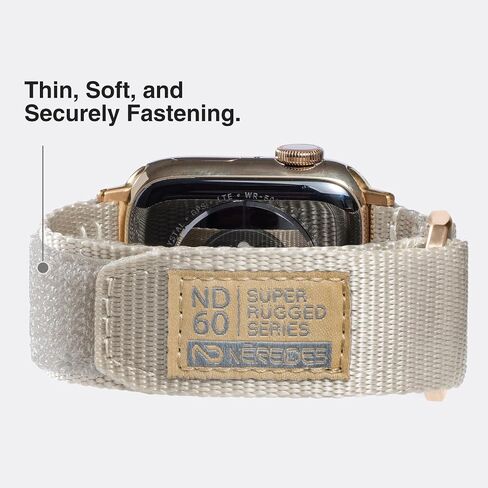 NEREIDES Nylon Band Compatible with Apple Watch Band 42mm 41mm 40mm 38mm, Rugged Sport Replacement Strap with Rose Gold Hardware for Women, Breathable Hook and Loop Fits iWatch Series 11 10 9 8 7 6 5 4 SE in Saudi Arabia