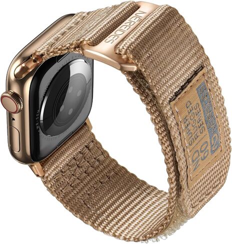 NEREIDES Nylon Band Compatible with Apple Watch Band 42mm 41mm 40mm 38mm, Rugged Sport Replacement Strap with Rose Gold Hardware for Women, Breathable Hook and Loop Fits iWatch Series 11 10 9 8 7 6 5 4 SE in Saudi Arabia