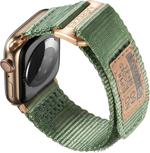 NEREIDES Nylon Band Compatible with Apple Watch Band 42mm 41mm 40mm 38mm, Rugged Sport Replacement Strap with Rose Gold Hardware for Women, Breathable Hook and Loop Fits iWatch Series 11 10 9 8 7 6 5 4 SE in Saudi Arabia