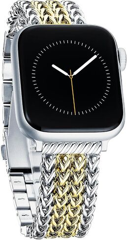 Chain Watch Band for Apple Watch Series 11, 10, 9, 8, 7, 6, 5, 4, 3, 2, 1, SE 3/2/1 Women, Stainless Steel Metal Band for Apple Watch 40mm 41mm 42mm 38mm 44mm 45mm 46mm for iWatch in Saudi Arabia