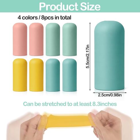 Tyqour 8 Pack Travel Bottle Covers Leak Proof Silicone Bottle Covers for Travel, Silicone Cover for Travel Toiletries, Cruise Ship Essentials 2026 Leak Proofing Elastic Sleeves for Women Men in Kuwait