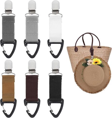 6 Pack Travel Hat Clip Elastic Hat Holder Hands-Free Accessories for Bags, Backpacks, Purses, Luggage, Outdoor Travel Accessory in Saudi Arabia