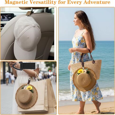 6 Pack Travel Hat Clip Elastic Hat Holder Hands-Free Accessories for Bags, Backpacks, Purses, Luggage, Outdoor Travel Accessory in Saudi Arabia