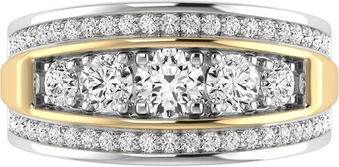 ARCHMAN Men's Classic Band – 2.00 CTTW Round Cut Lab Grown Diamond – 10K/14K/18K Solid Gold, Wedding Ring, Anniversary Ring, Fine Jewelry in Saudi Arabia