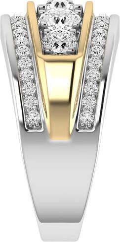 ARCHMAN Men's Classic Band – 2.00 CTTW Round Cut Lab Grown Diamond – 10K/14K/18K Solid Gold, Wedding Ring, Anniversary Ring, Fine Jewelry in Saudi Arabia