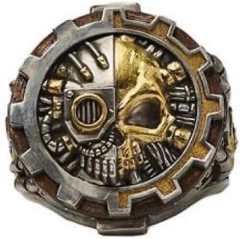 Ring Adeptus Mechanicus Seal of Machine God Gold Ring for Men of Warhammer 40K in Saudi Arabia