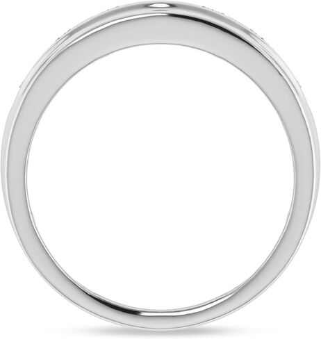 ARCHMAN Men's Engagement Band Ring, 1.25Ct Round Shape VS Clarity/G Color Lab Grown Diamond Band, Wedding Diamond RIng in14K White Gold Size - US 11 in Saudi Arabia