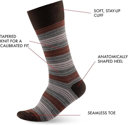 Marcoliani Milano Made in Italy - Mens Dress Socks | Essence of Cotton - Scala Stripe Elegance in Kuwait