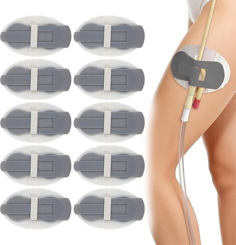 Statlock Catheter Holder,Catheter Stabilization Device,Catheter Urinary Leg Bag Legband Holder Sticker,Adhensive Catheter Leg Strap Hook and Loop,Catheter Supplies (20 Pack) in Saudi Arabia