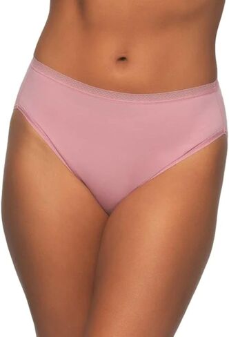 Felina Women's 6-Pack Pima Cotton Blend Hi-cut with Lace Trim Waistband Size-Large in Kuwait