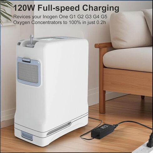 120W Charger Compatible for Inogen One - Compatible for Inogen One G1 G2 G3 G4 G5 Oxygen Concentrators, Catalog# BA-301 BA-302 BA-303 BA-107 BA-106 BA-207 BA-503 Power Adapter Supply Cord in Saudi Arabia