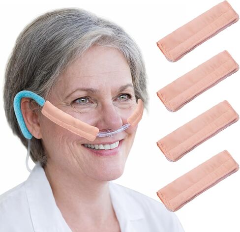 4 Pcs Nasal Oxygen Cannula Cover Satin Nose, Oxygen Tubing Accessories, Oxygen Nasal Cannula Protective Cover for Cannula Holder Accessories (Purple) in Saudi Arabia