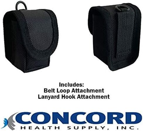 Concord Black Nylon Sp02 Fingertip Pulse Oximeter Carrying Case with Lanyard Hook and Beltloop Attachment in Saudi Arabia