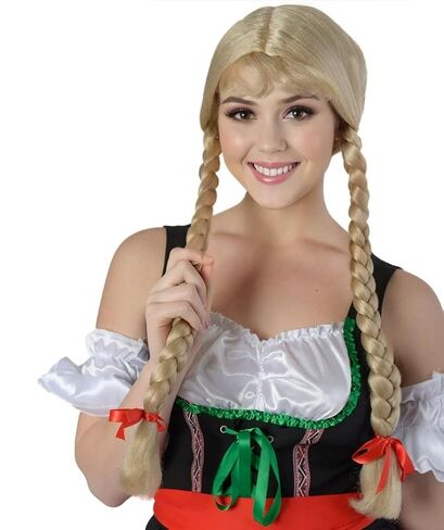 Adult Women's Blonde Dreadlock Pigtail Braids Wig – Costume Hair for Halloween, Festivals & Cosplay – Synthetic Fiber with Premium Breathable Capless Cap Hairpiece for Stage Shows in Saudi Arabia
