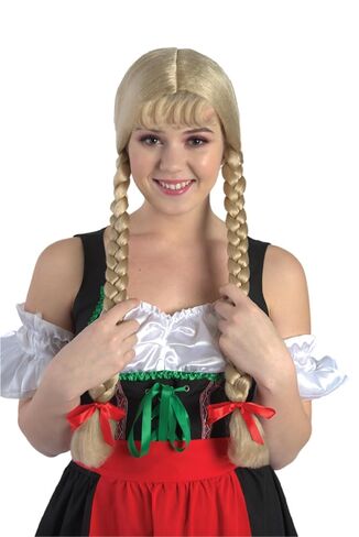 Adult Women's Blonde Dreadlock Pigtail Braids Wig – Costume Hair for Halloween, Festivals & Cosplay – Synthetic Fiber with Premium Breathable Capless Cap Hairpiece for Stage Shows in Saudi Arabia