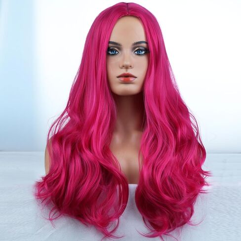 RightOn Blonde Wig Long Wavy Wig Charming Full Synthetic Wigs for Women Natural Curly Hair Light Blonde Long Wigs with Hairnet in Saudi Arabia