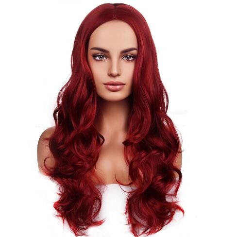 RightOn Blonde Wig Long Wavy Wig Charming Full Synthetic Wigs for Women Natural Curly Hair Light Blonde Long Wigs with Hairnet in Saudi Arabia