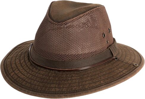 Henschel Hats Rawlston Distressed Breezer Hat - Mesh Crown with Side Eyelets - Perfect Hat for Sun-Filled Adventures. in Saudi Arabia