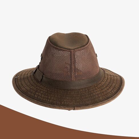 Henschel Hats Rawlston Distressed Breezer Hat - Mesh Crown with Side Eyelets - Perfect Hat for Sun-Filled Adventures. in Saudi Arabia